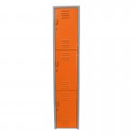 Locker metálico dual grande - 3 puertas naranja